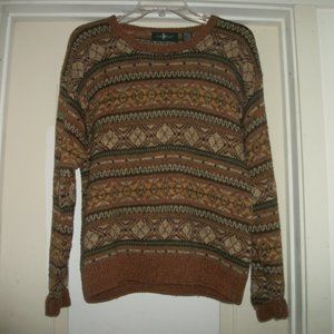 OLD MONEY CLASSIC COTTAGECORE WINTER SWEATER SILK & COTTON M
